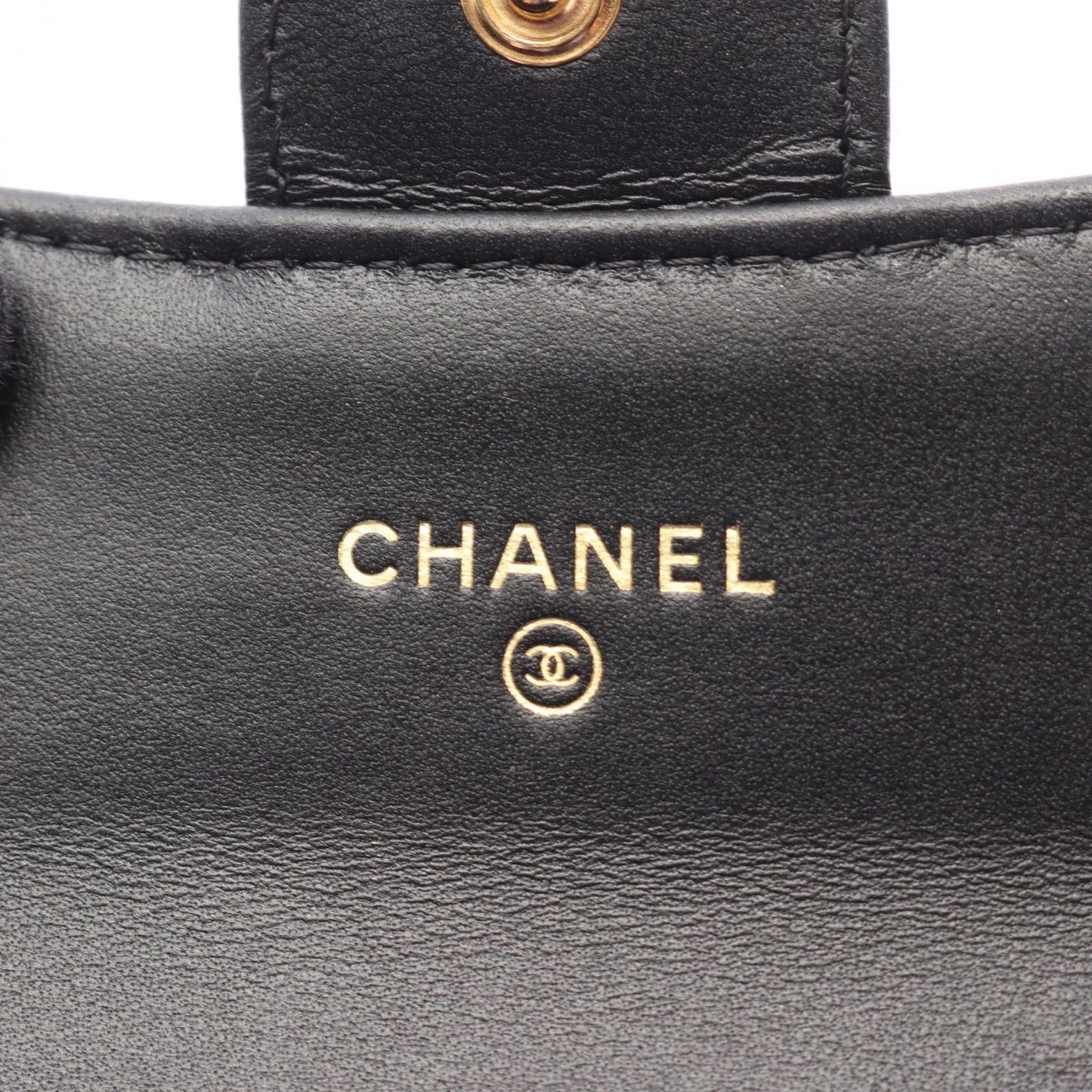 Chanel Card Case Quilted Black Lambskin — view 4