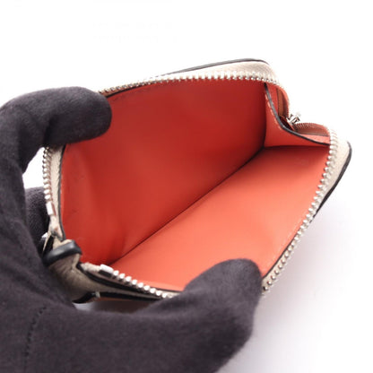 Loewe Coin Case Anagram Card Holder Gray Camel Leather — view 3