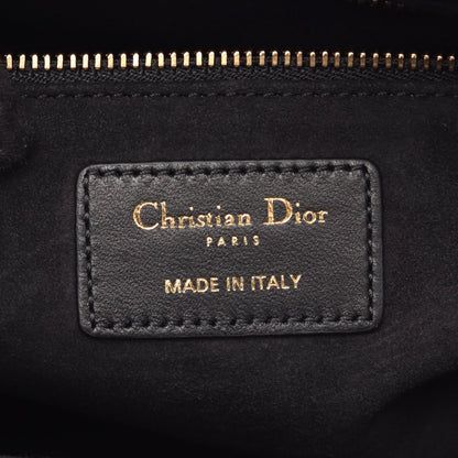 Dior Handbag Lady Dior Cannage 2-Way Black Leather Tote — view 4