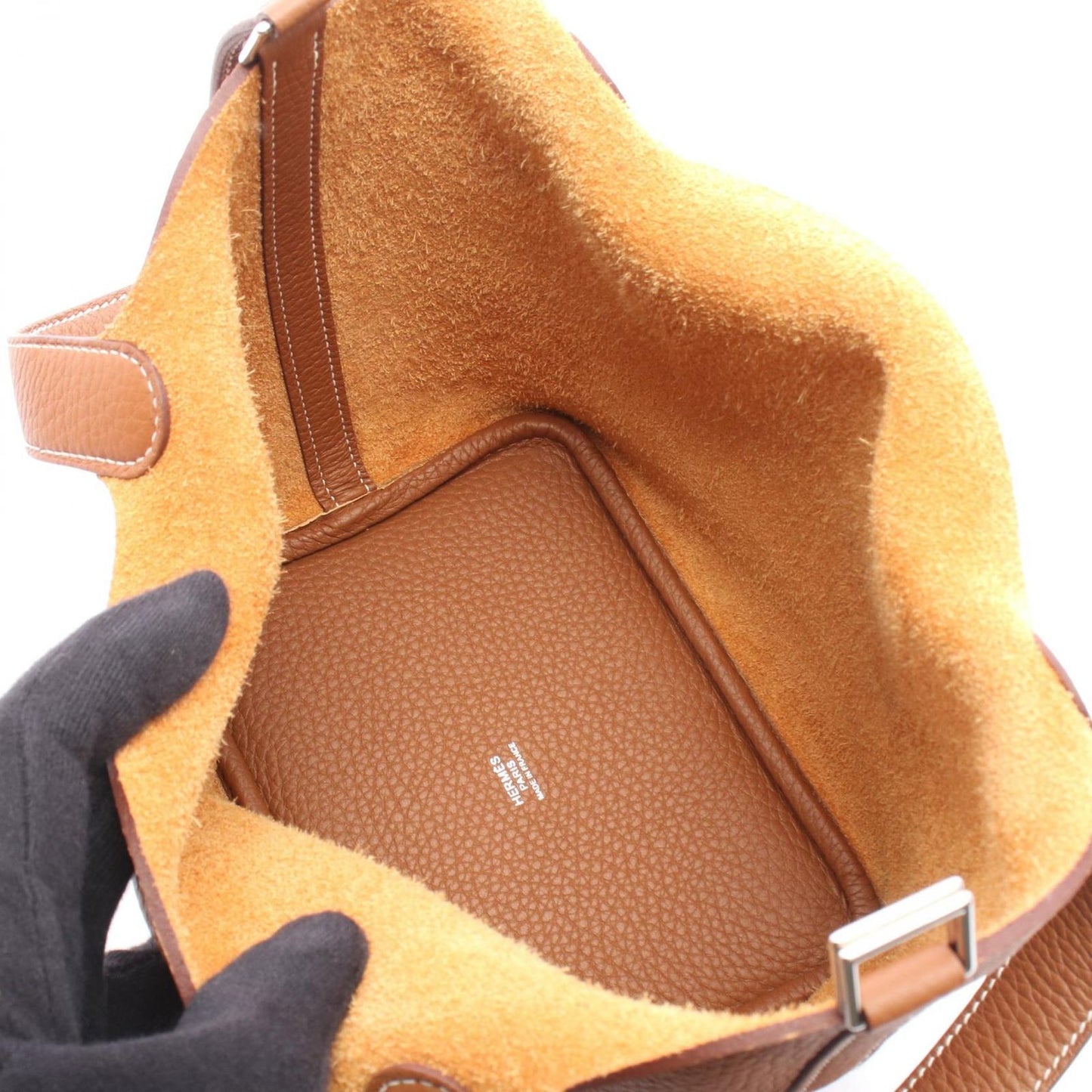Hermes Handbag Picotin Lock PM Gold Leather — view 3
