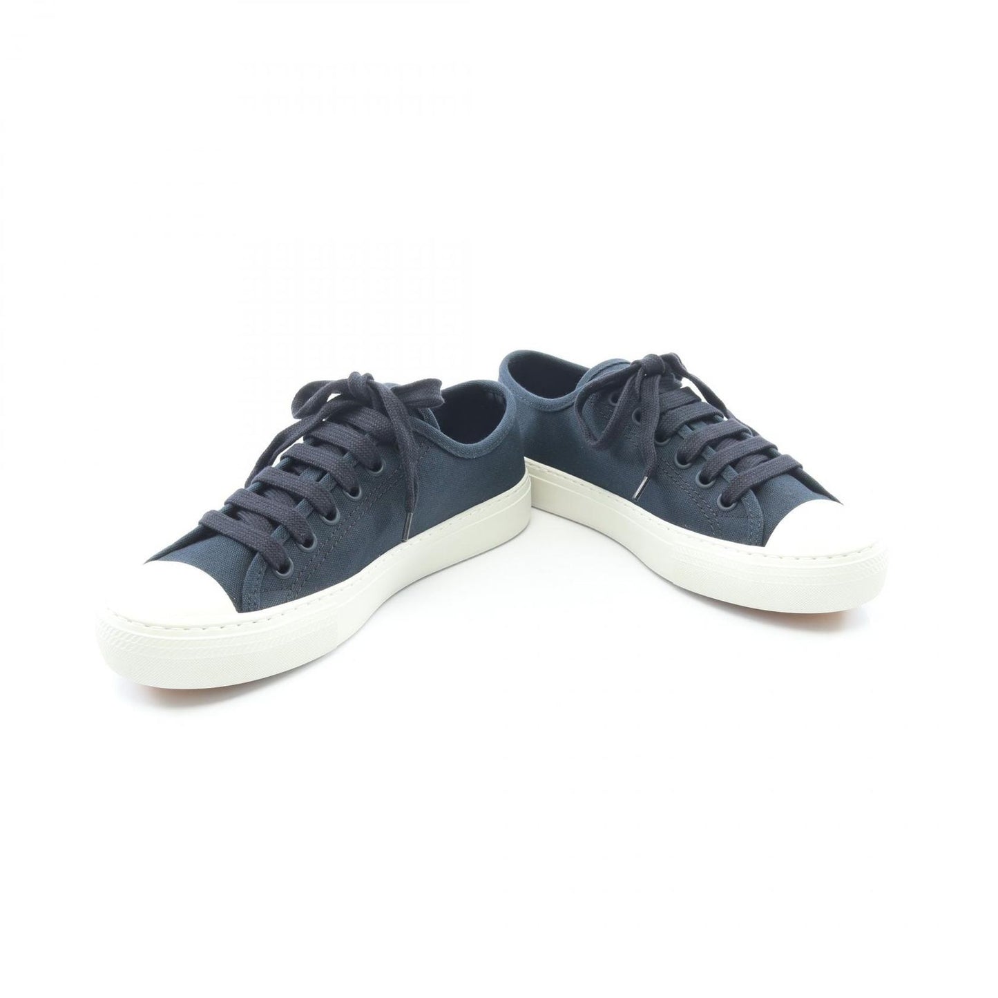 Prada Sneakers Triangle Patch Navy Canvas Logo — view 3