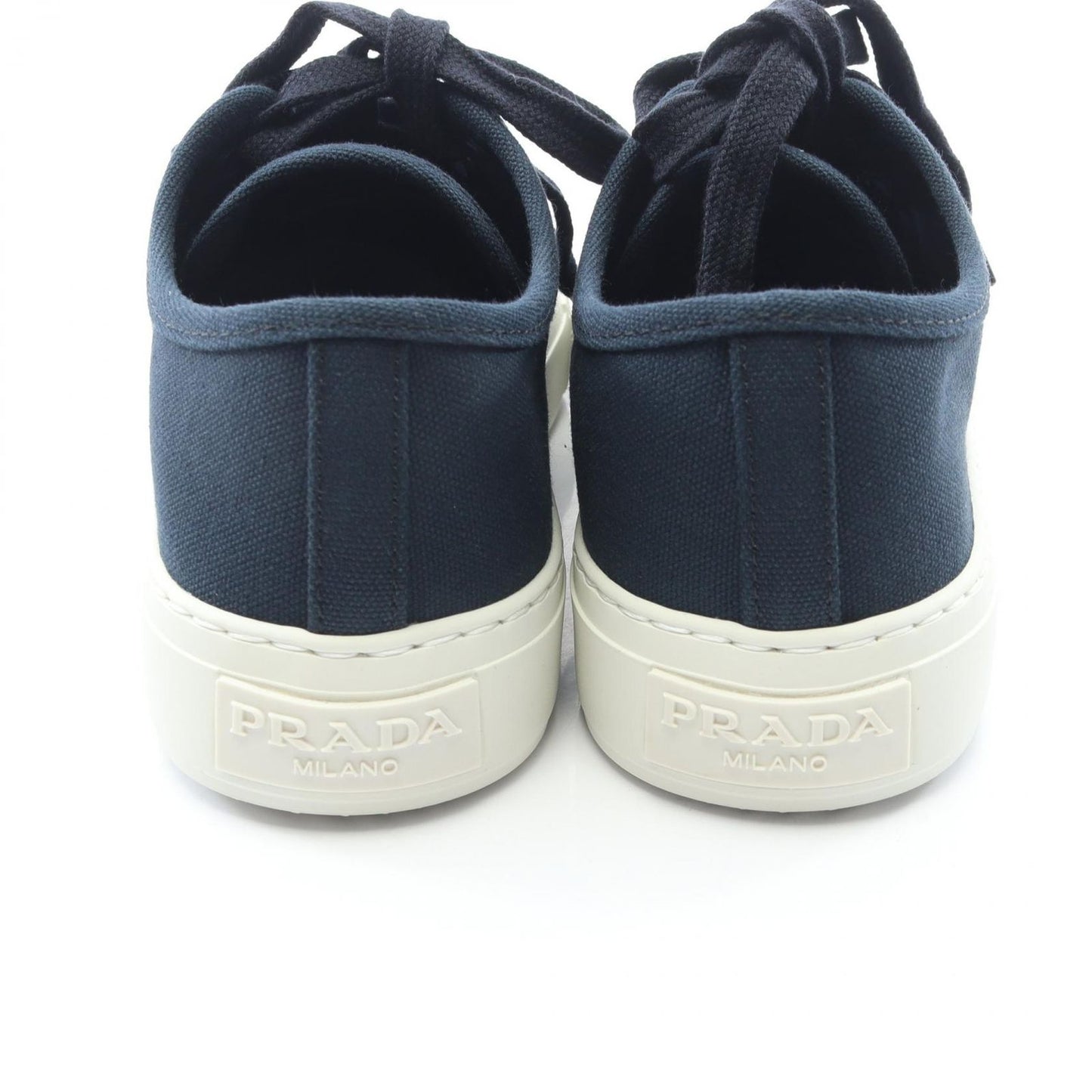 Prada Sneakers Triangle Patch Navy Canvas Logo — view 7
