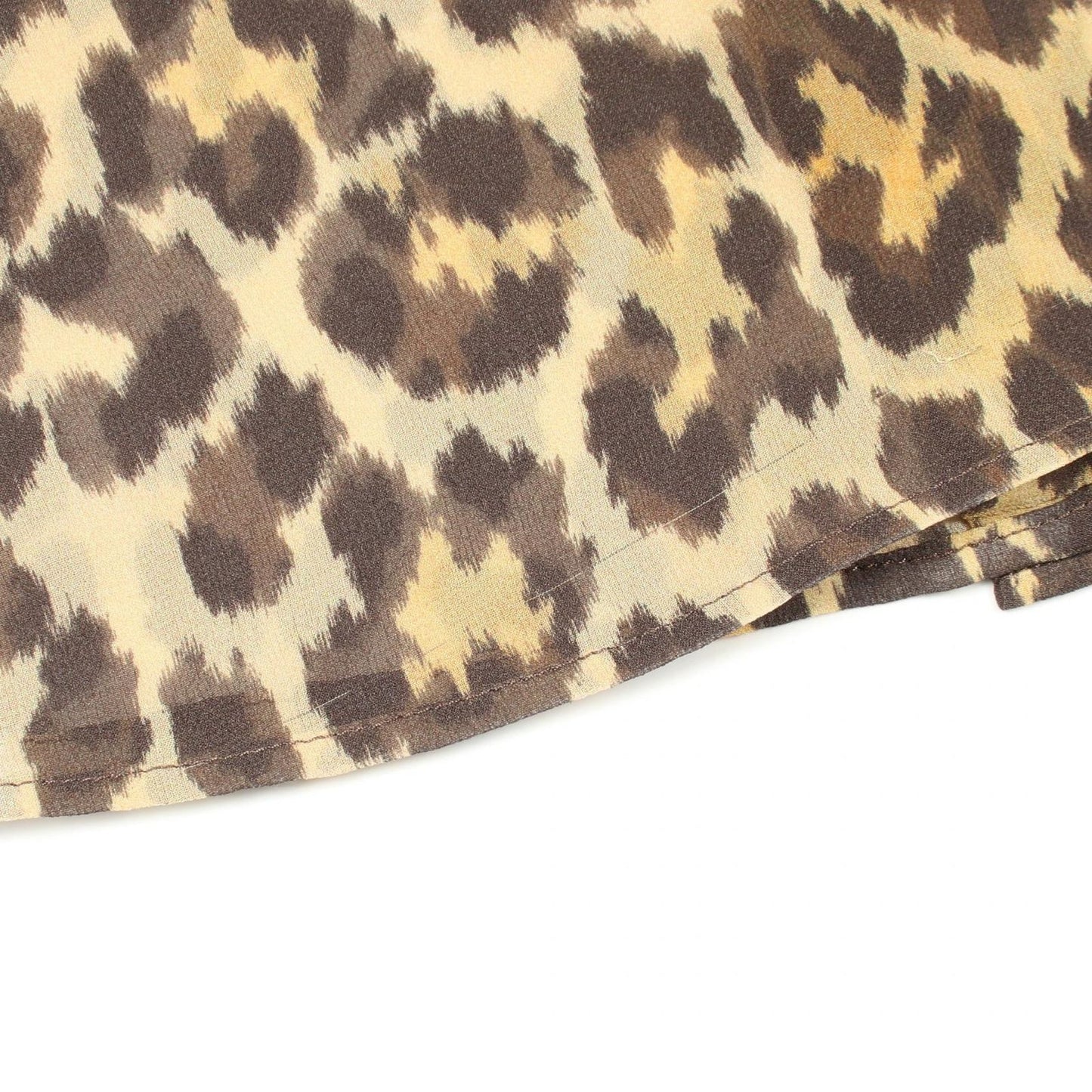 Dior Bee Embroidery Leopard Sheath Long Sleeve Silk Shirt — view 5
