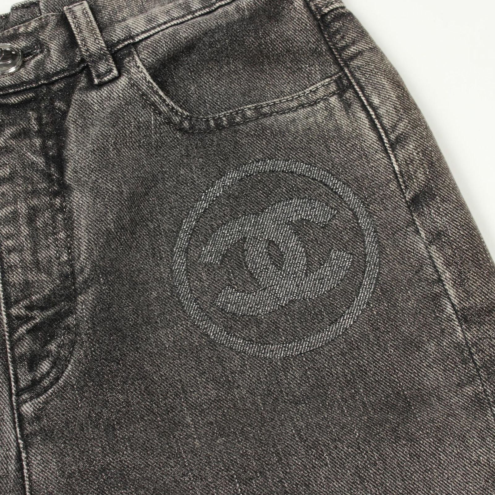 Chanel Denim Pants CC Logo Cotton — view 8