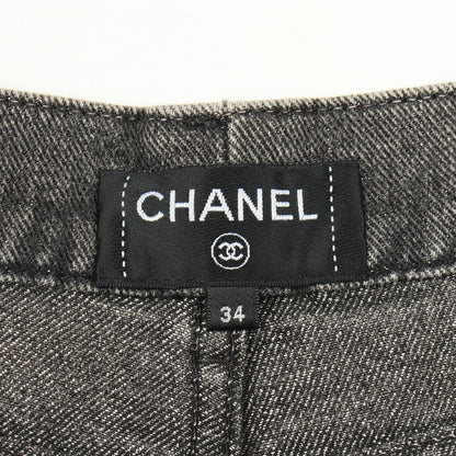 Chanel Denim Pants CC Logo Cotton — view 3