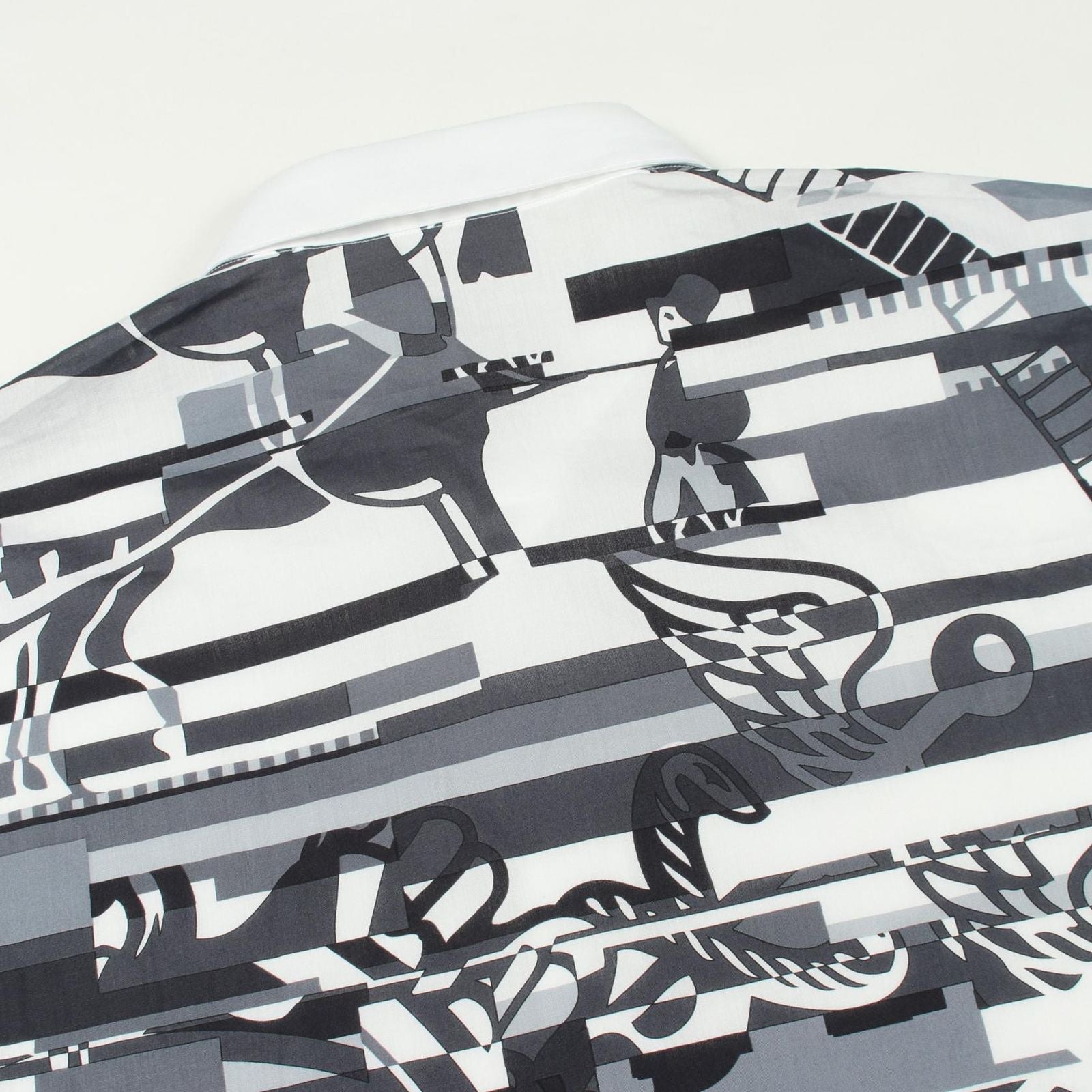 Hermes Series Button Back Print Long Sleeve Cotton Shirt — view 5