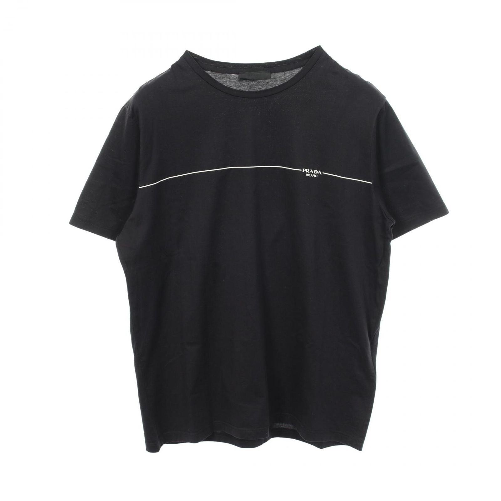 Prada Short Sleeve T-Shirt Logo Print Cotton
