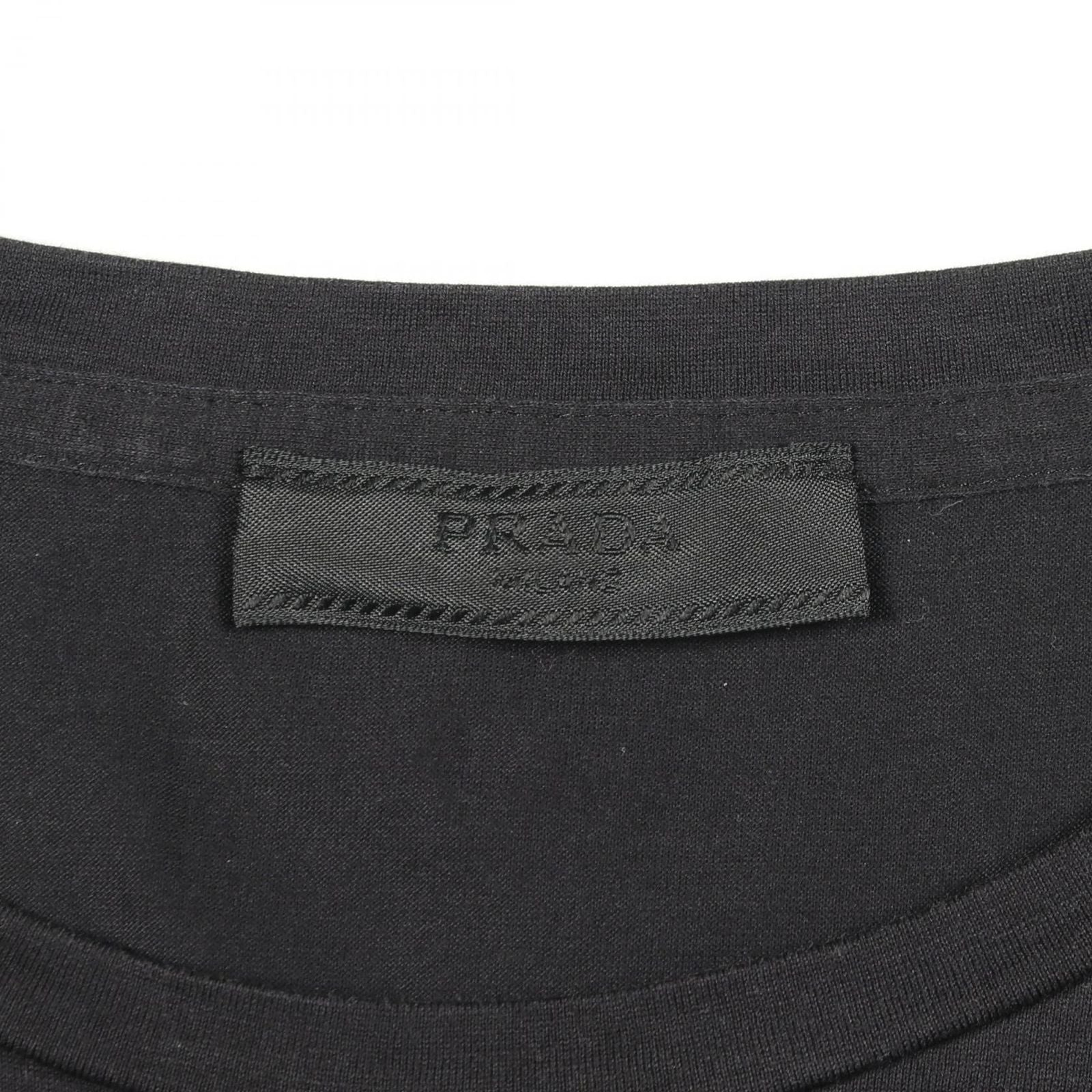 Prada Short Sleeve T-Shirt Logo Print Cotton — view 3