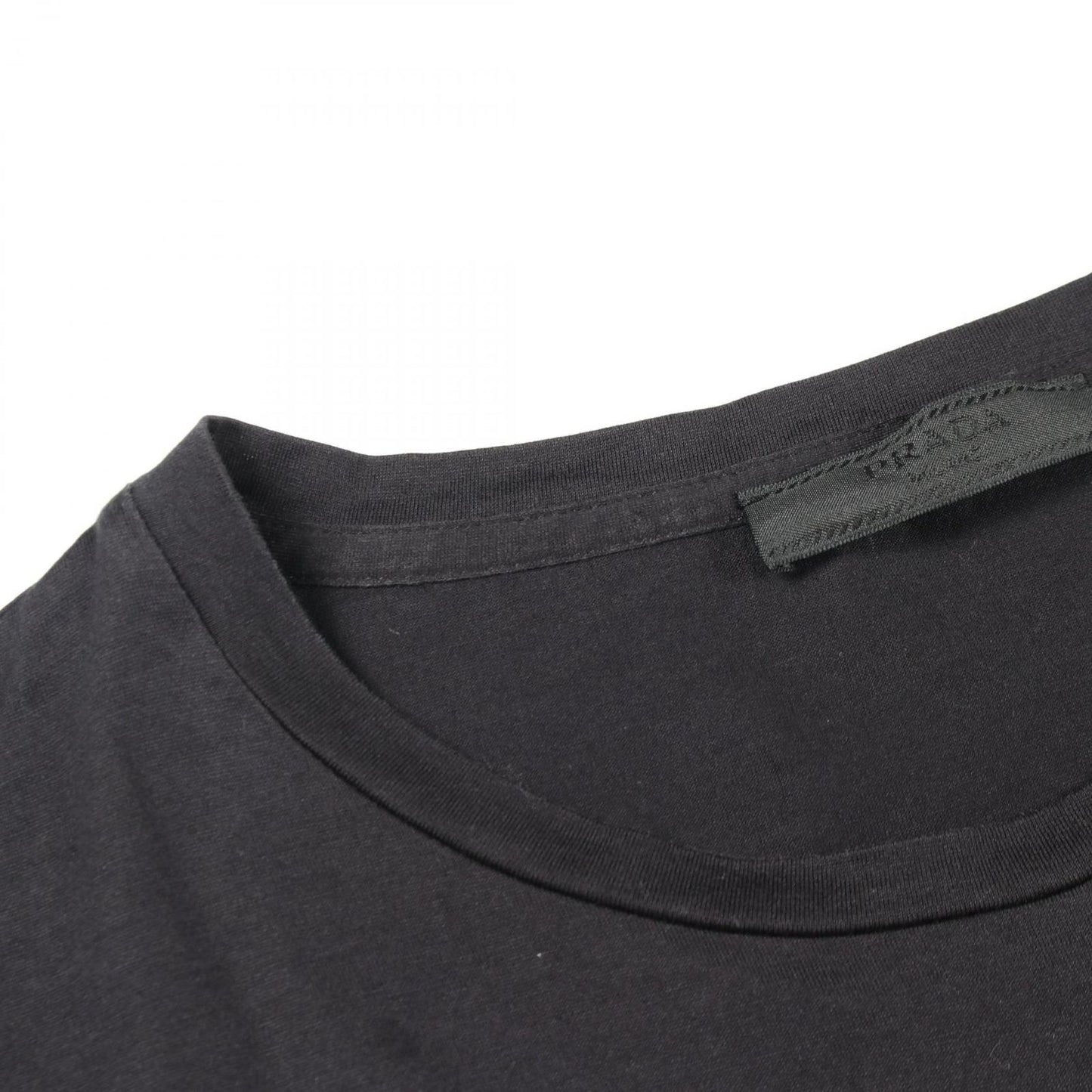Prada Short Sleeve T-Shirt Logo Print Cotton — view 7