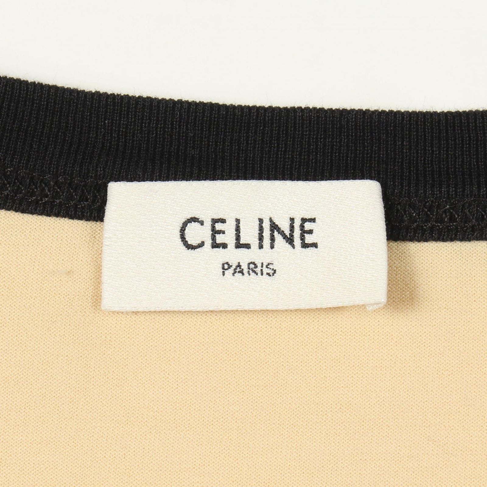 Celine Short Sleeve T-Shirt Trio Logo Cotton — view 3
