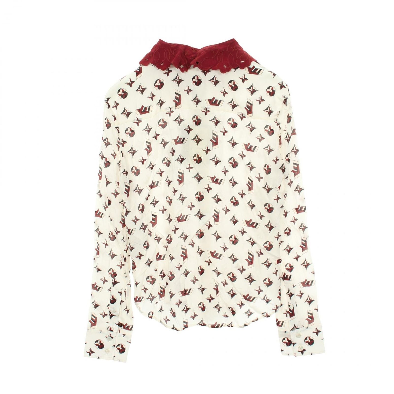 Louis Vuitton Monogram All Over Pattern Long Sleeve Nmv Silk Shirt — view 2