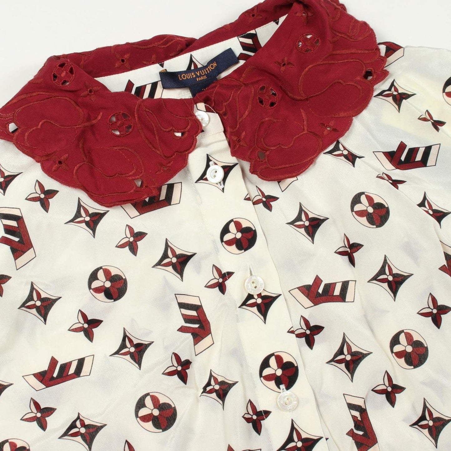 Louis Vuitton Monogram All Over Pattern Long Sleeve Nmv Silk Shirt — view 6