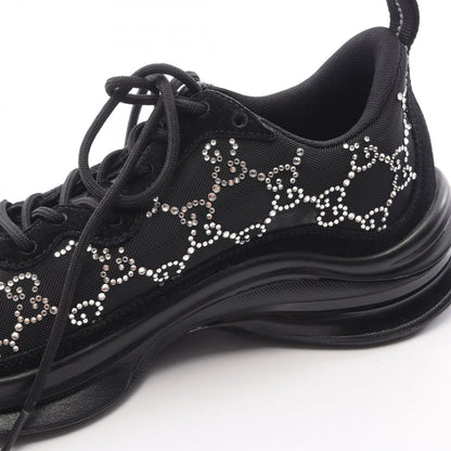 Gucci Sneakers Run GG Pattern Rhinestone Suede — view 8