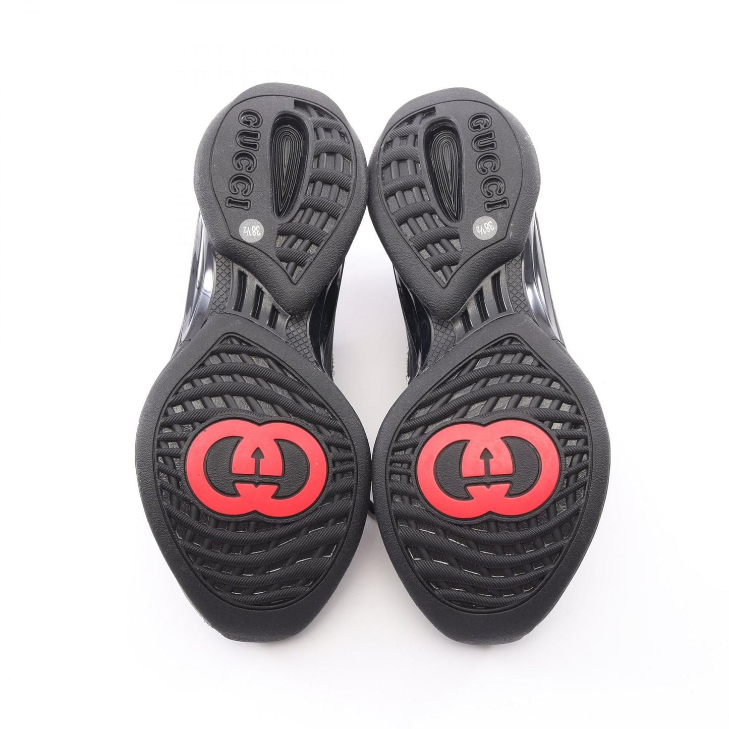 Gucci Sneakers Run GG Pattern Rhinestone Suede — view 4