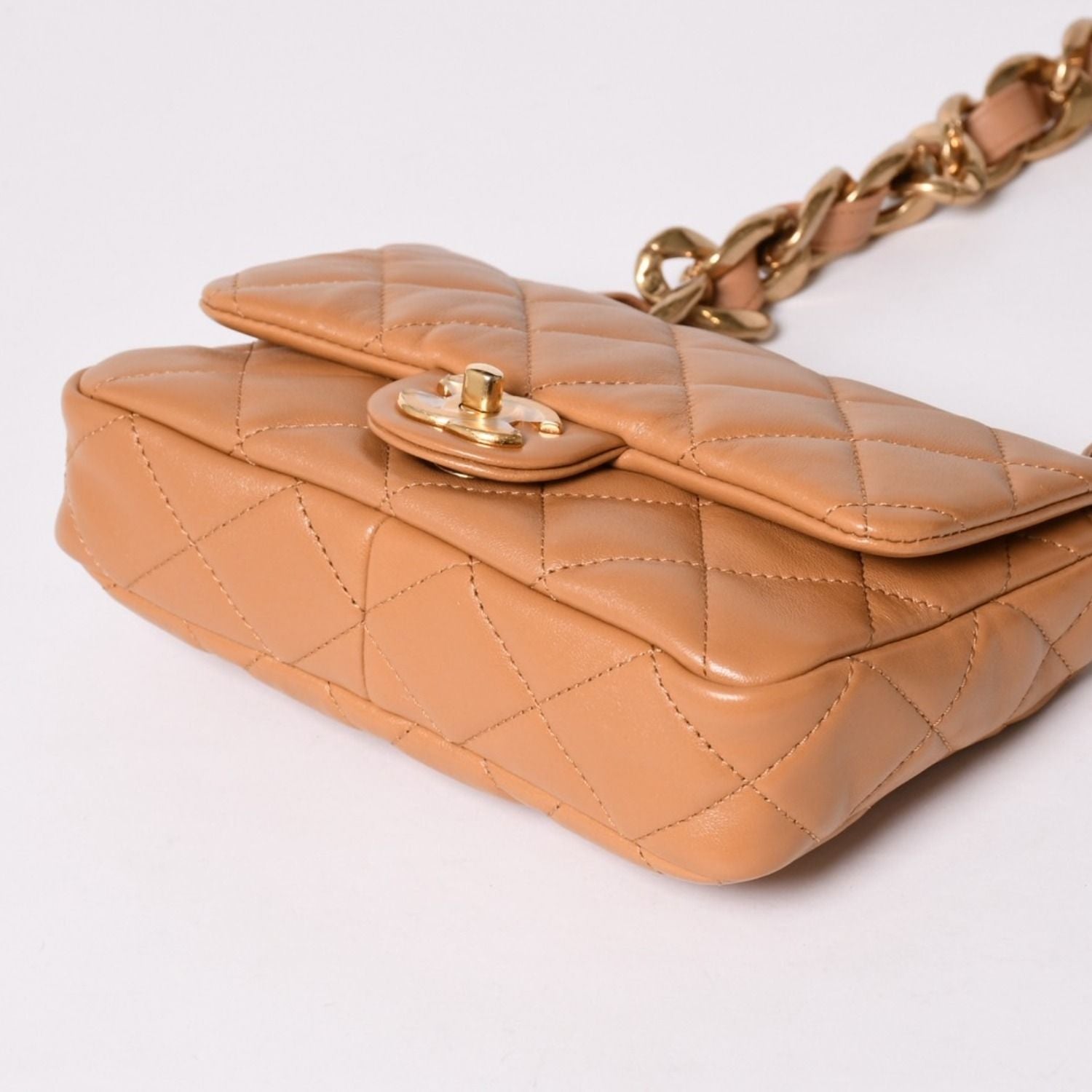 Chanel Quilted 20 Chain Bag Base CC Logo Shiny Lambskin — view 5