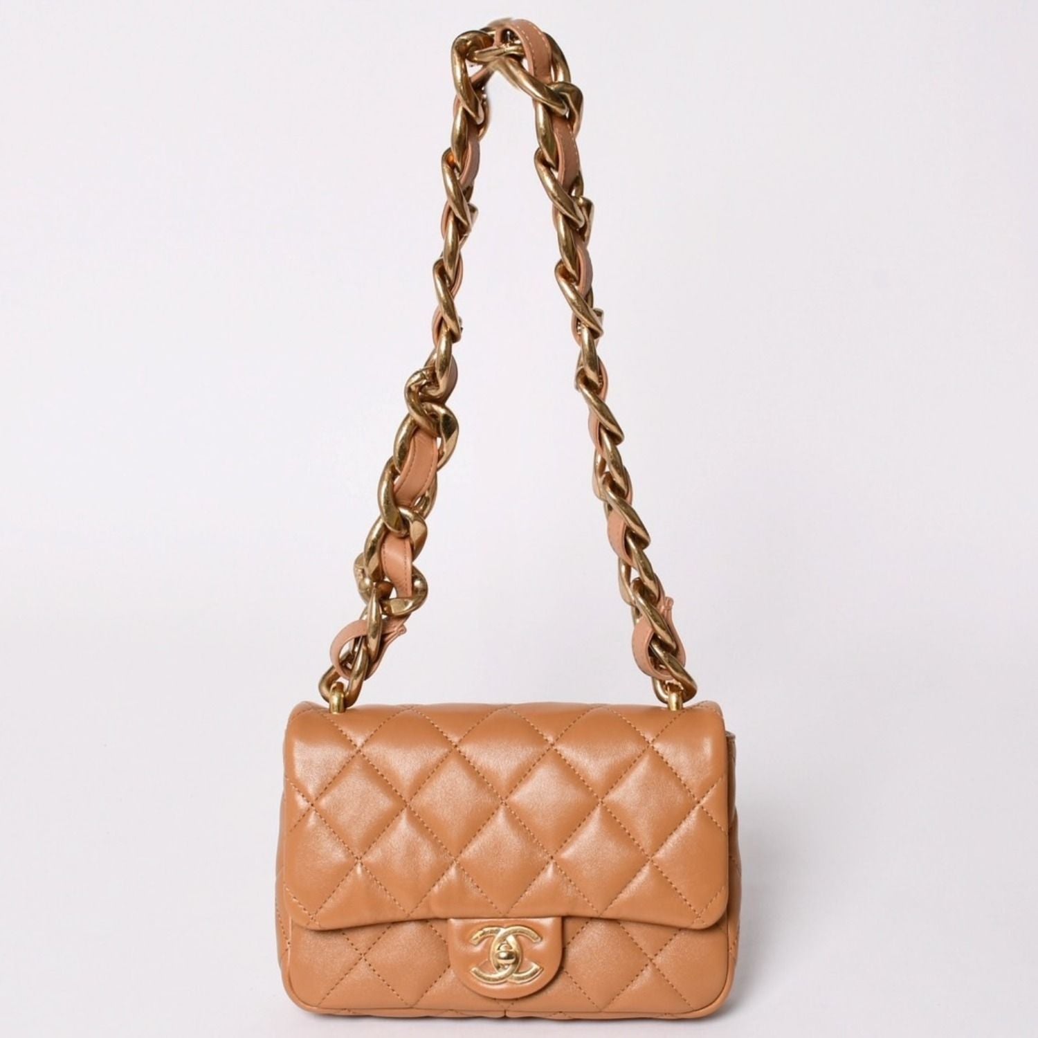 Chanel Quilted 20 Chain Bag Base CC Logo Shiny Lambskin — view 3
