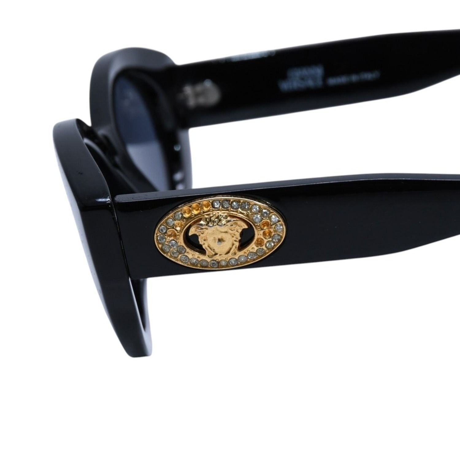 Versace Gianni Sunglasses Eyewear 480 852 Medusa Rhinestone Metal Acetate — view 7