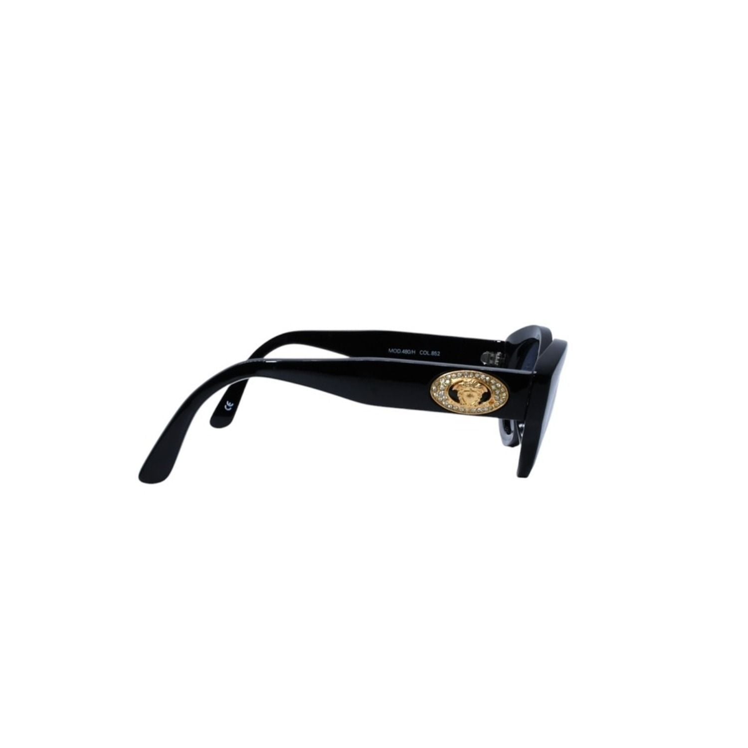 Versace Gianni Sunglasses Eyewear 480 852 Medusa Rhinestone Metal Acetate — view 5