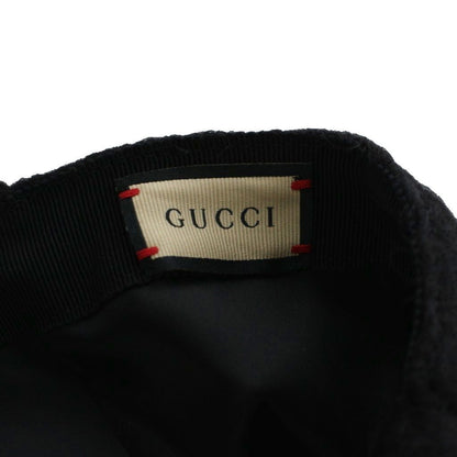 Gucci GG Marmont Cap Hat Mohair M Black — view 4