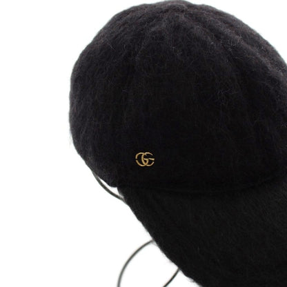 Gucci GG Marmont Cap Hat Mohair M Black — view 7