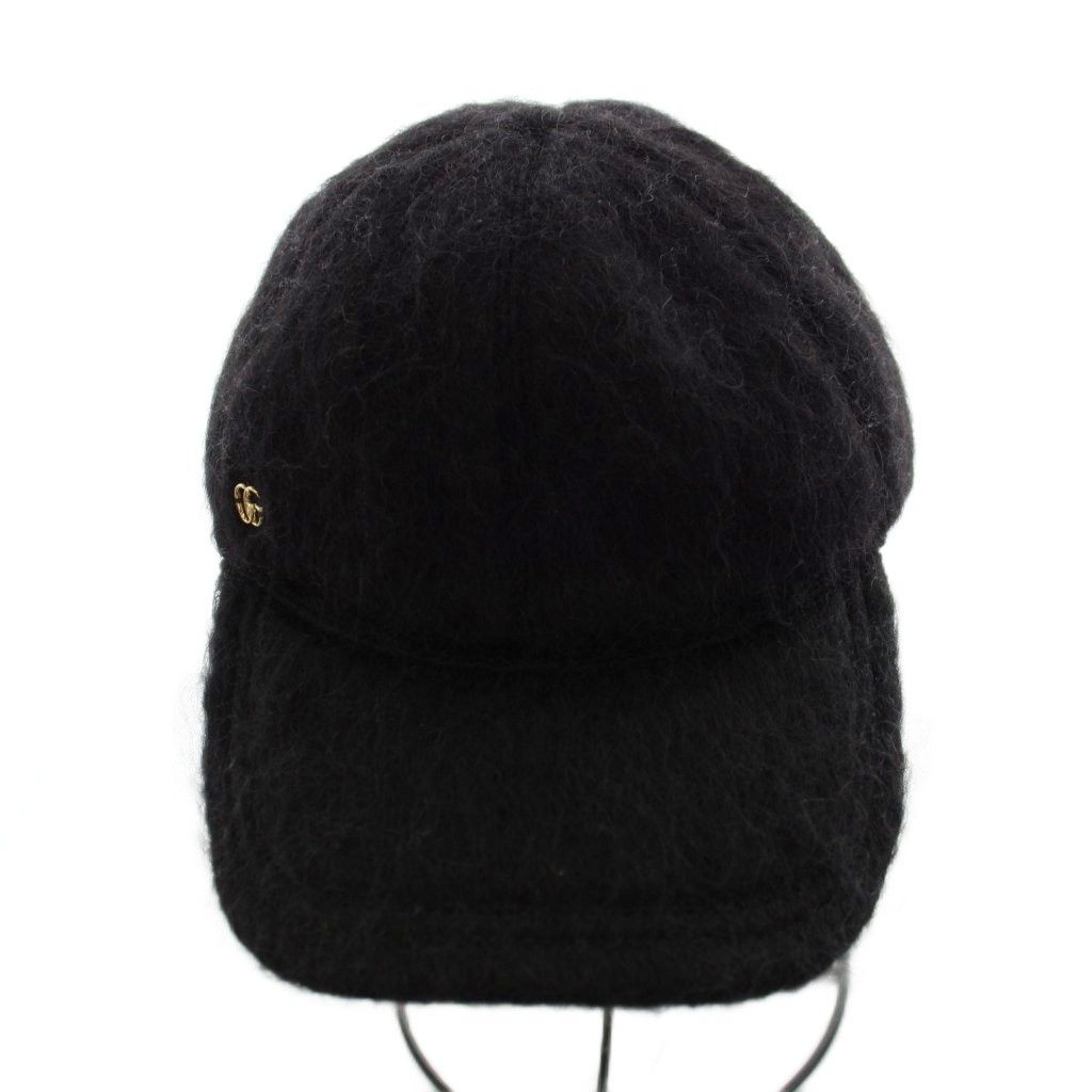 Gucci GG Marmont Cap Hat Mohair M Black — view 5