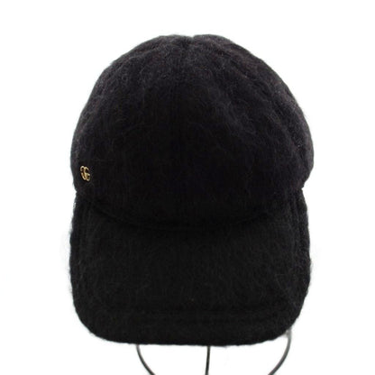 Gucci GG Marmont Cap Hat Mohair M Black — view 5