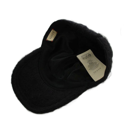 Gucci GG Marmont Cap Hat Mohair M Black — view 6