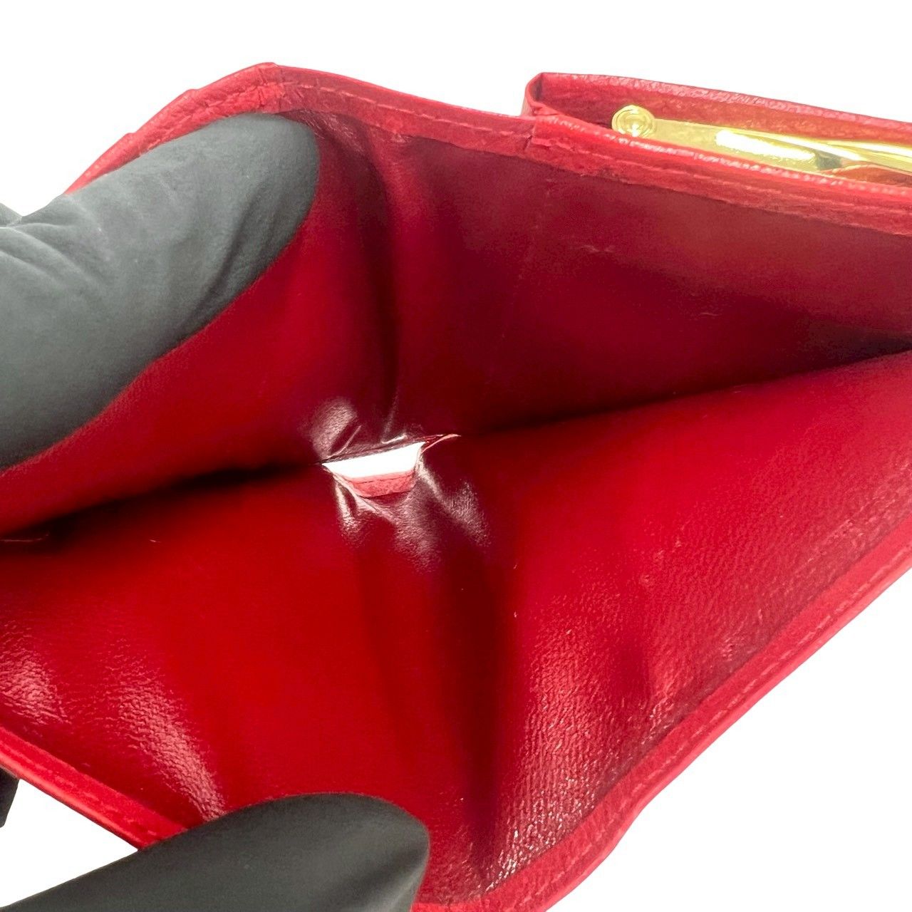 Saint Laurent Vintage YSL Logo Leather Kiss Lock Bifold Wallet — view 8