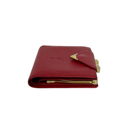 Saint Laurent Vintage YSL Logo Leather Kiss Lock Bifold Wallet — view 5