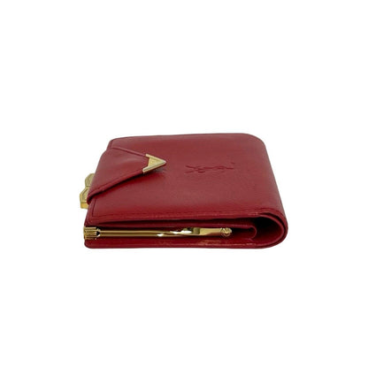 Saint Laurent Vintage YSL Logo Leather Kiss Lock Bifold Wallet — view 4
