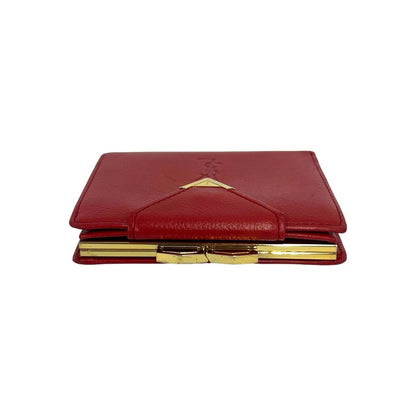 Saint Laurent Vintage YSL Logo Leather Kiss Lock Bifold Wallet — view 3