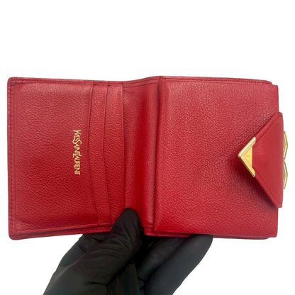 Saint Laurent Vintage YSL Logo Leather Kiss Lock Bifold Wallet — view 7