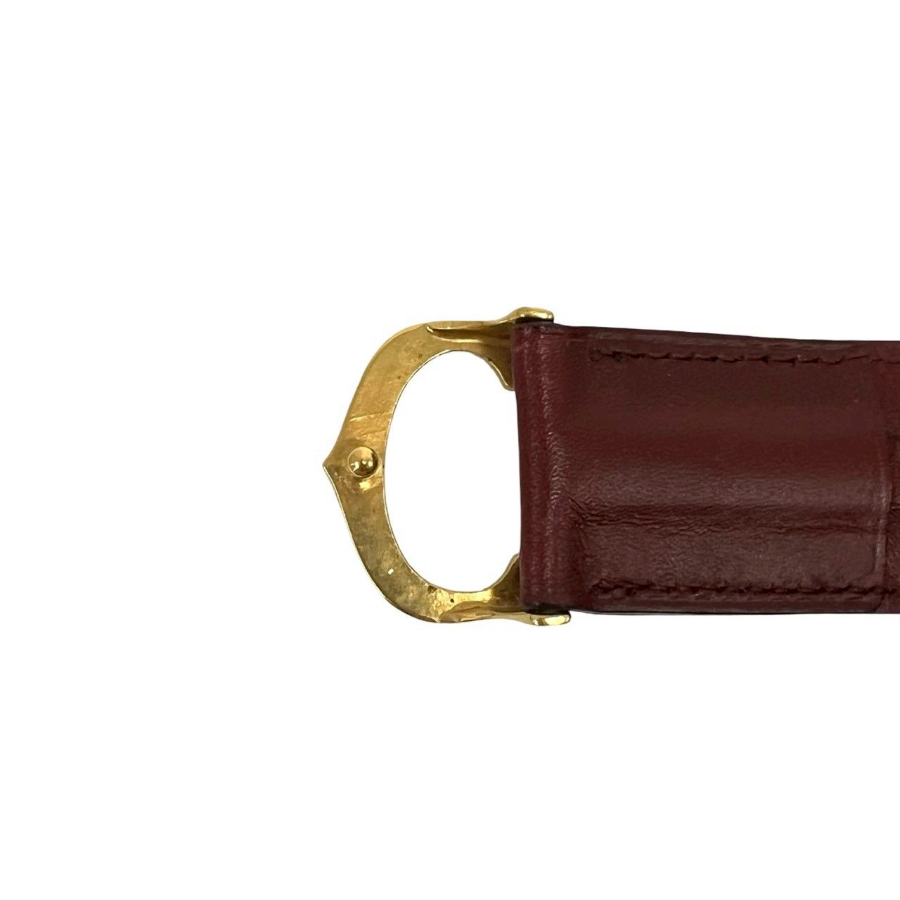 Cartier Must Line Leather Belt Wine Red Bordeaux — view 4