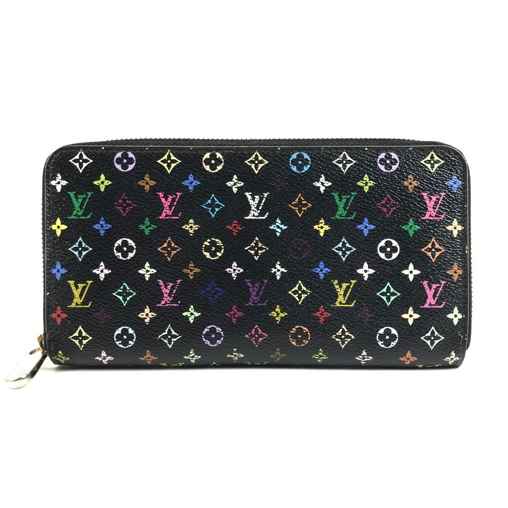 Louis Vuitton Wallet Zippy Monogram Multicolor Canvas Noir Black