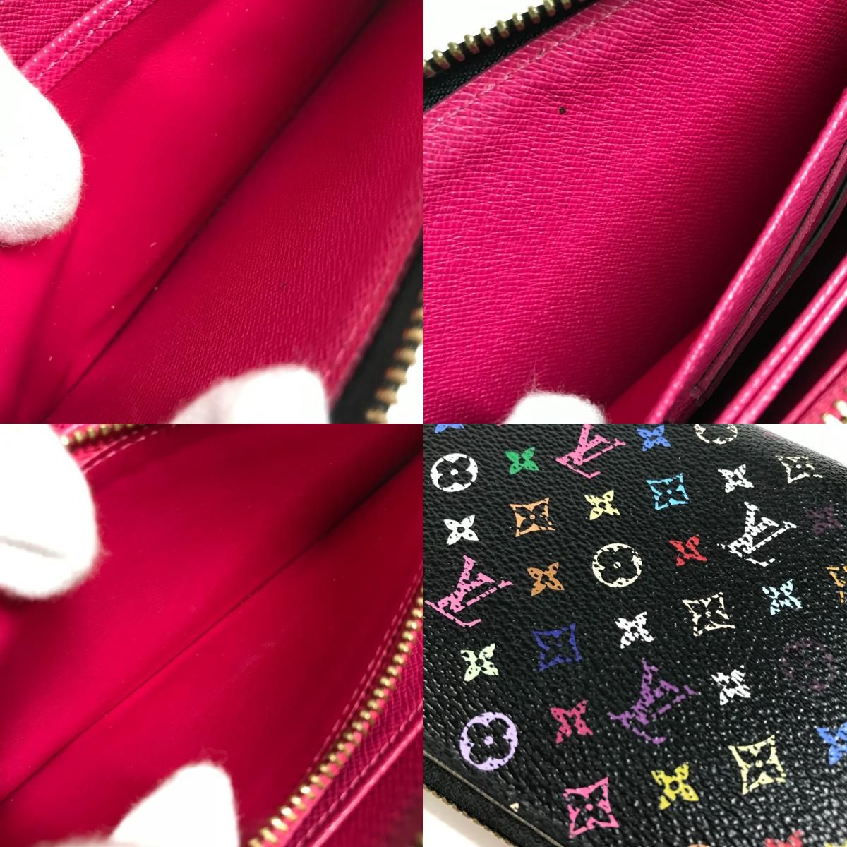 Louis Vuitton Wallet Zippy Monogram Multicolor Canvas Noir Black — view 9