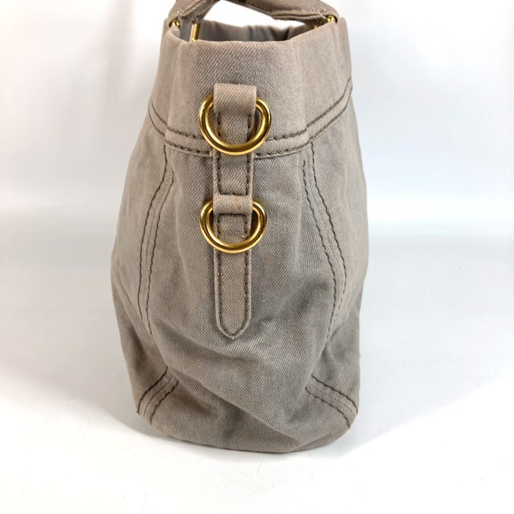 Prada Handbag Canapa Logo Canvas Gray — view 3