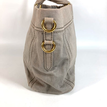Prada Handbag Canapa Logo Canvas Gray — view 3