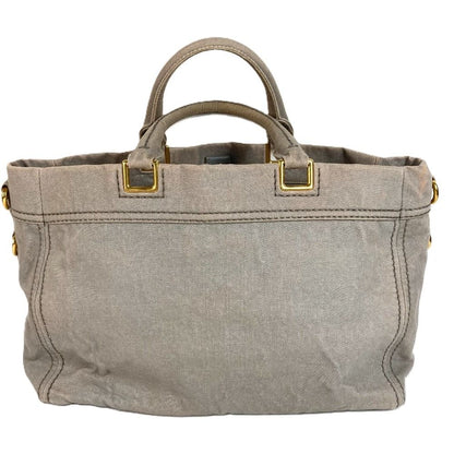 Prada Handbag Canapa Logo Canvas Gray — view 2