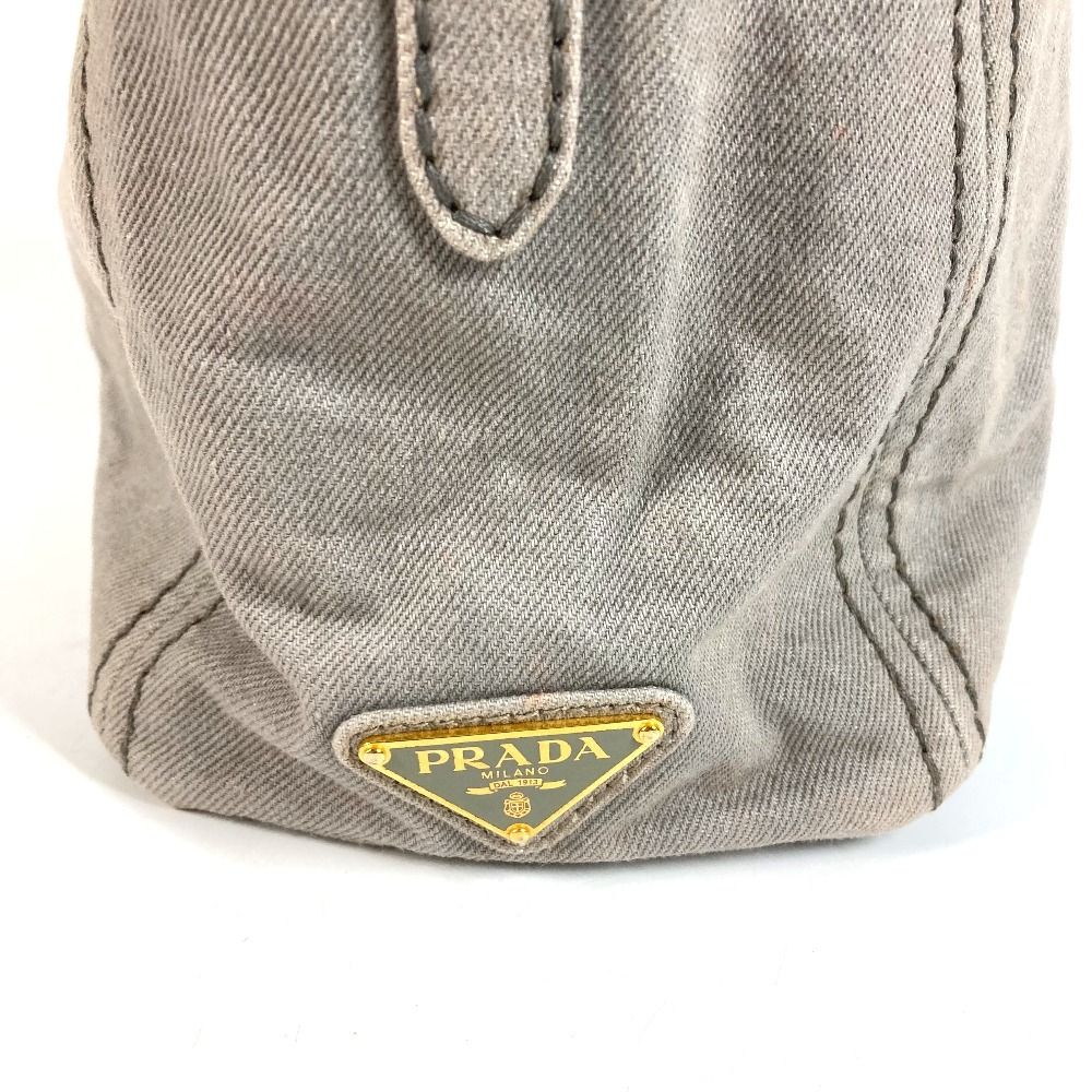 Prada Handbag Canapa Logo Canvas Gray — view 5
