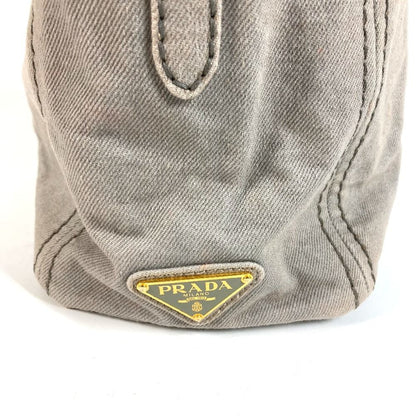 Prada Handbag Canapa Logo Canvas Gray — view 5