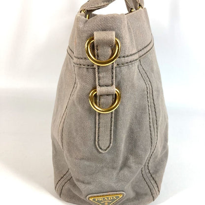 Prada Handbag Canapa Logo Canvas Gray — view 4