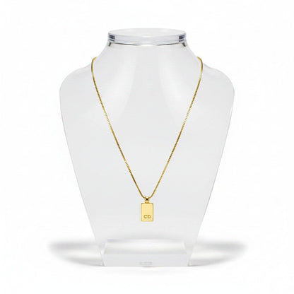 Dior Trotter Plate Gold Necklace