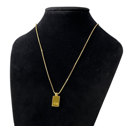 Dior Trotter Plate Gold Necklace — view 2