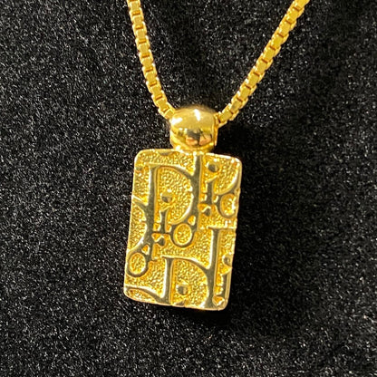 Dior Trotter Plate Gold Necklace — view 3