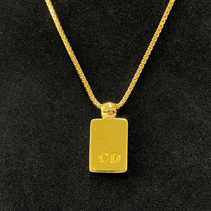 Dior Trotter Plate Gold Necklace — view 4