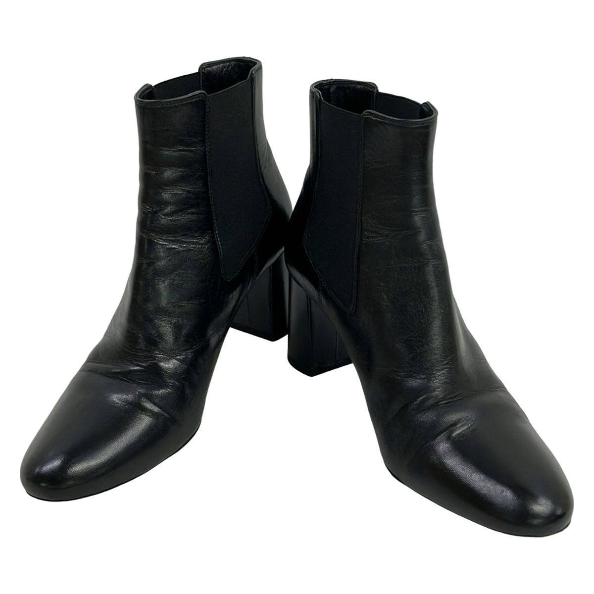 Saint Laurent Paris Short Boots 37 Black Side Gore Leather — view 2
