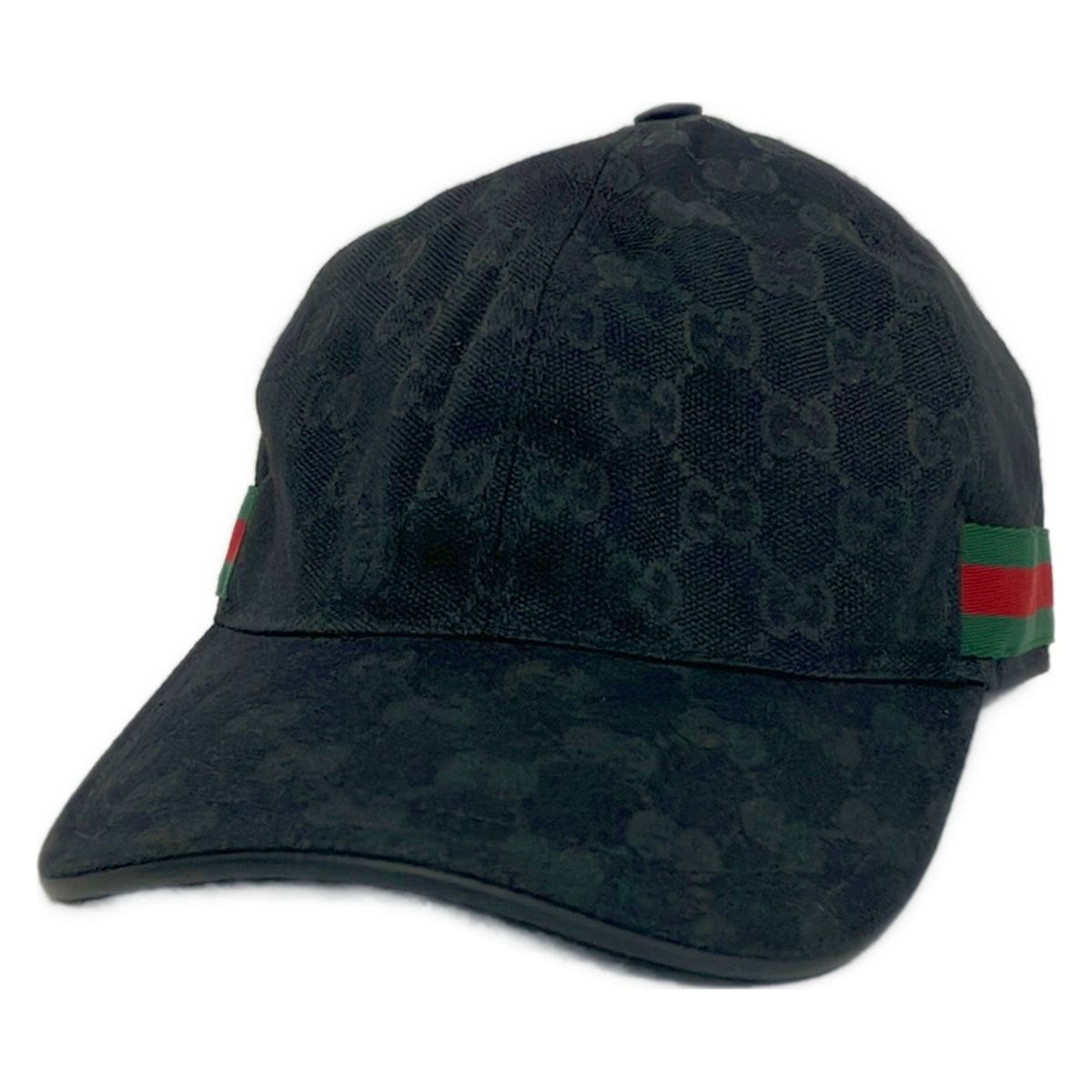 Gucci Cap M Black GG Pattern Cotton