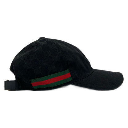 Gucci Cap M Black GG Pattern Cotton — view 2