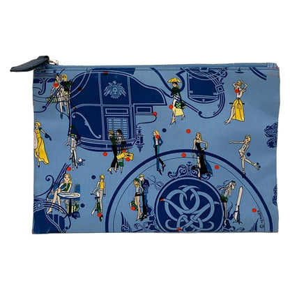 Hermes Pouch Silky Pocket Light Blue Multi Silk