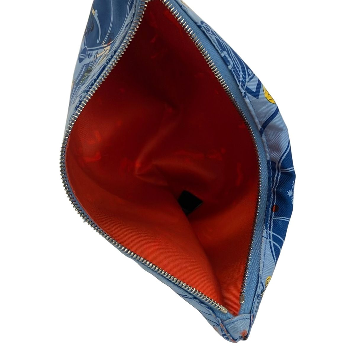Hermes Pouch Silky Pocket Light Blue Multi Silk — view 4